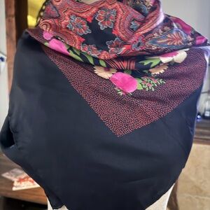 Vintage Christian Dior Floral Silk Scarf